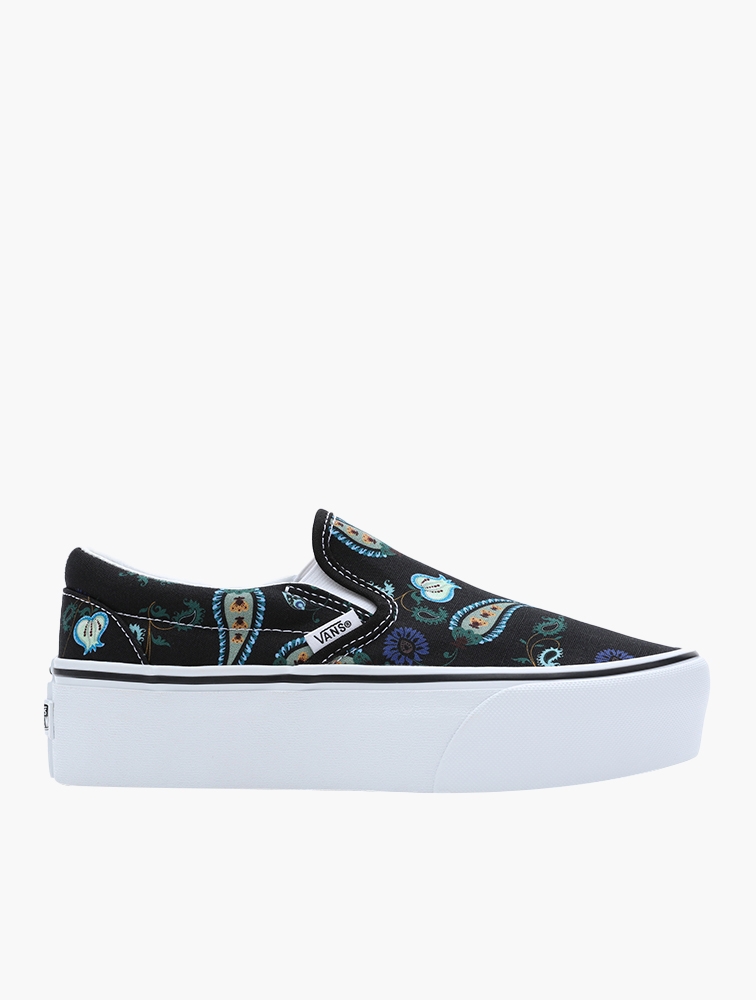 Vans black top bloom shoes
